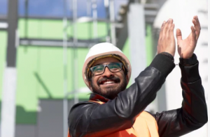 happy construction worker